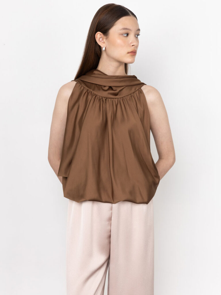 Delpha Top Brown