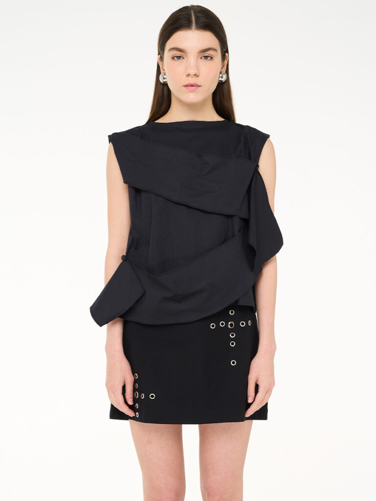 Althea Sleeveless Top Black
