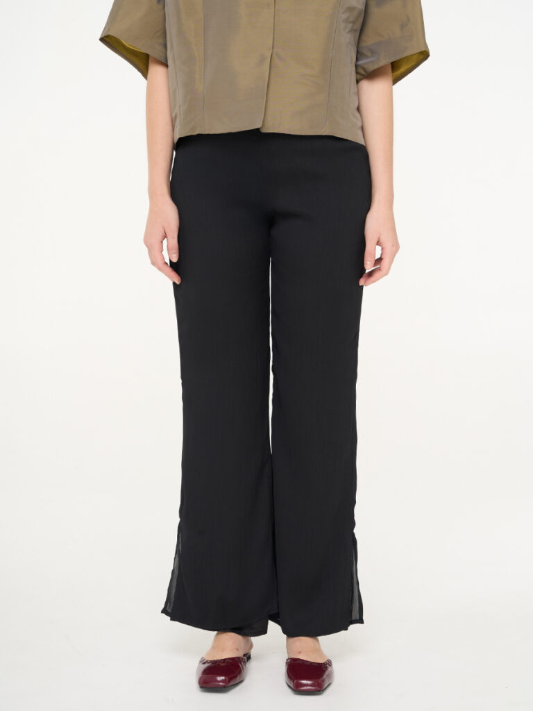 Yinyang Silk Pants Black Sesame