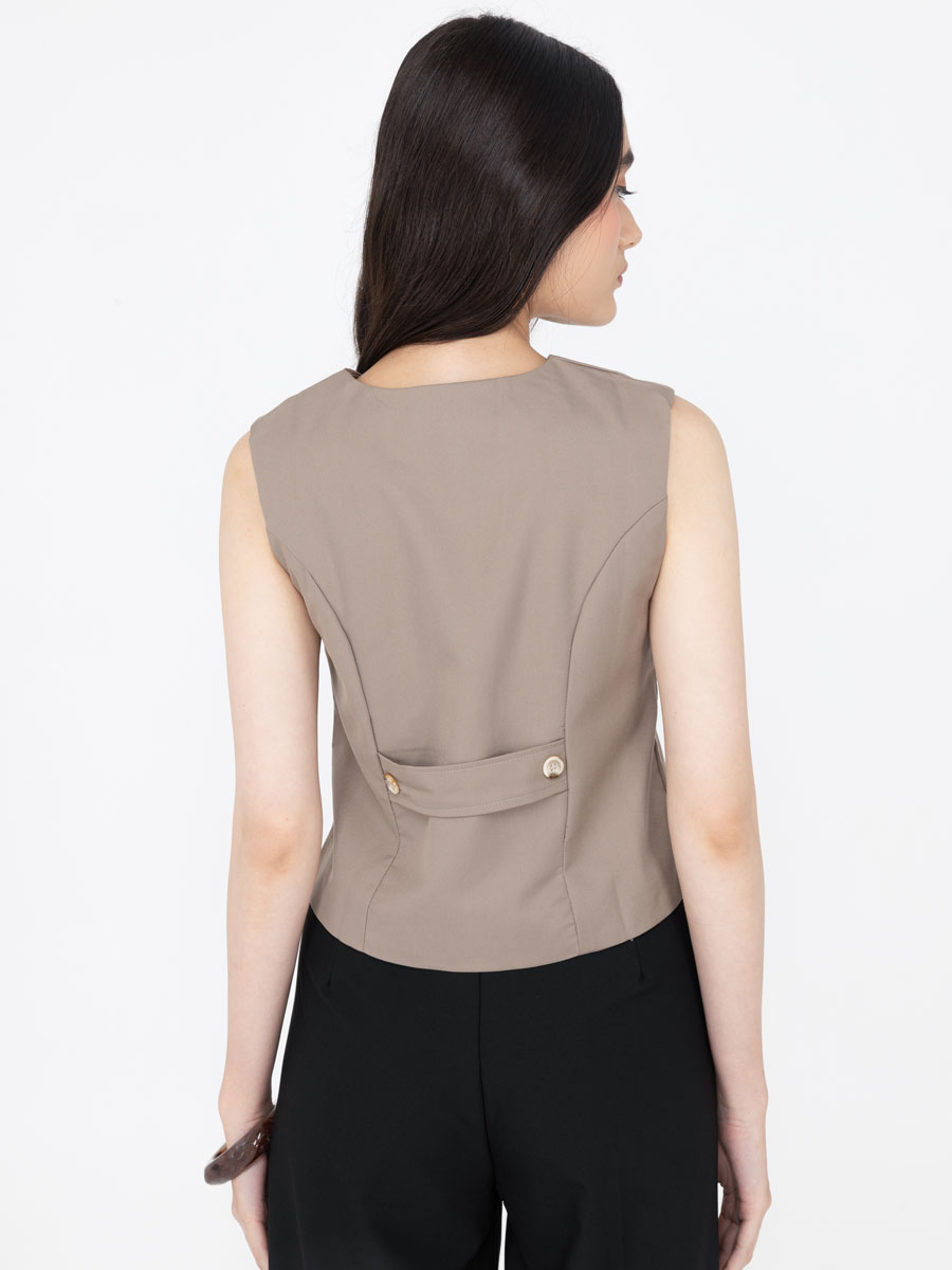 Voyage Vest Taupe - Image 3