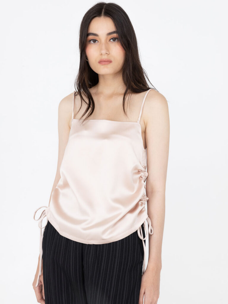 Satin Top Champagne
