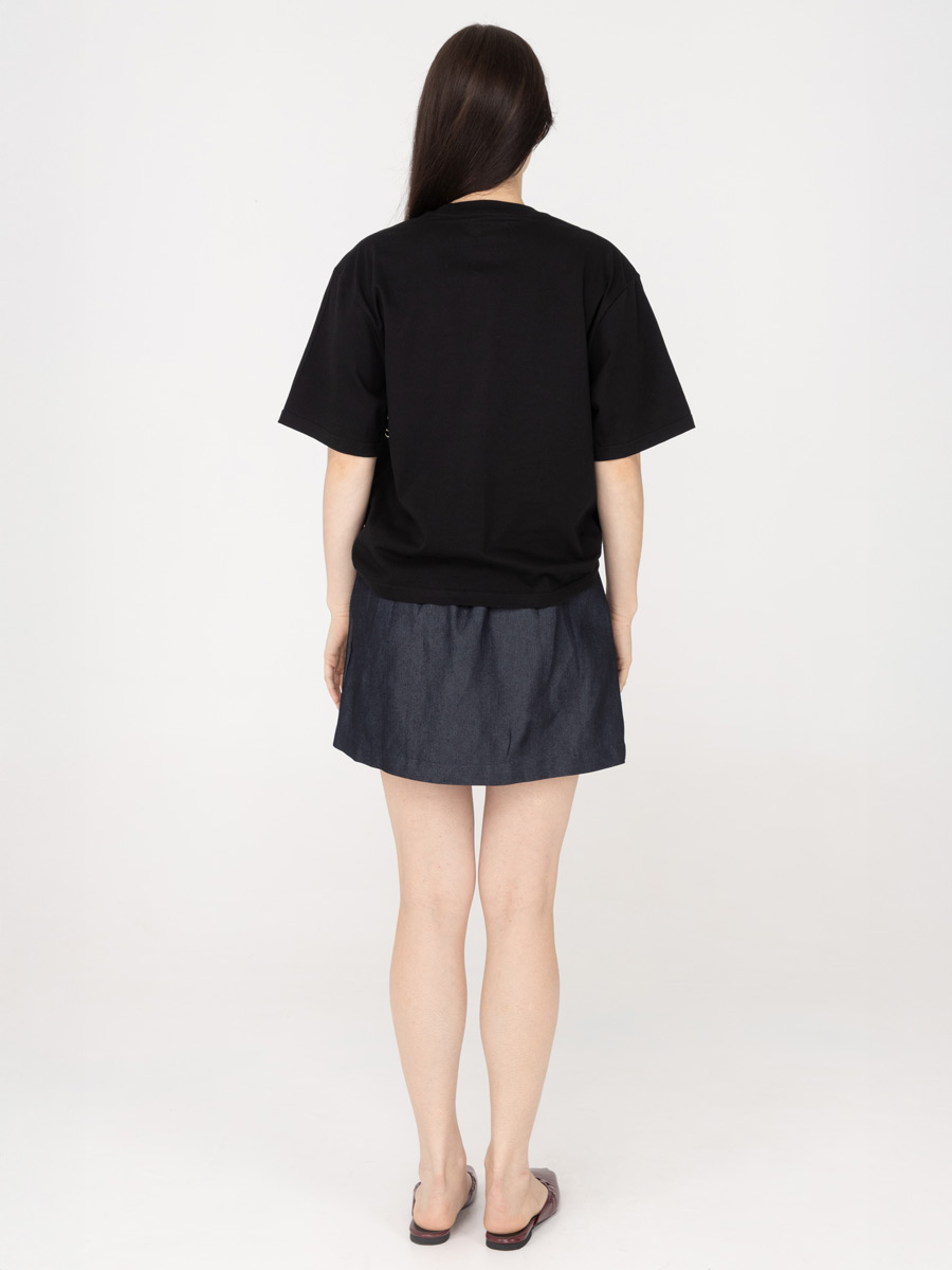 Geila Eyelet T-Shirt Black - Image 4