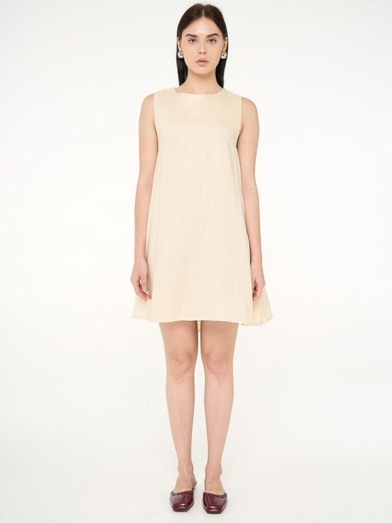 Pearl Back Linen Dress Pearl Back Linen Dress