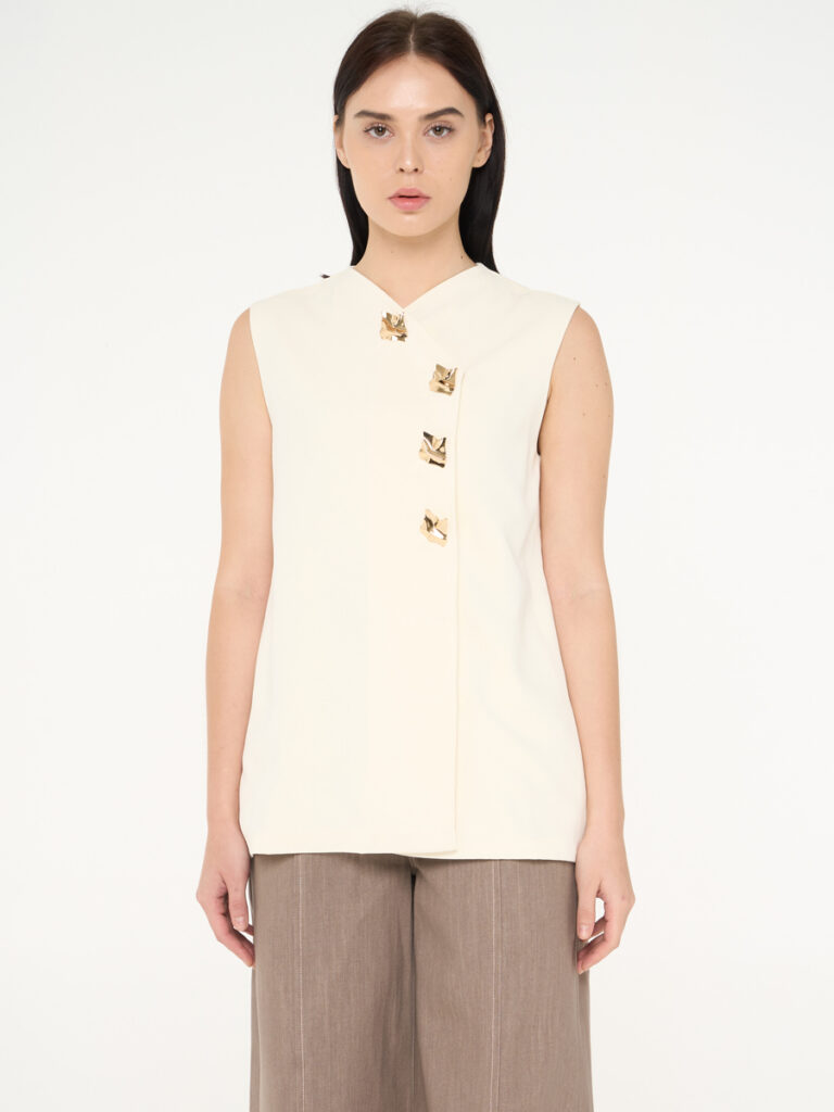 Sleeveless Button Vest Sleeveless Button Vest