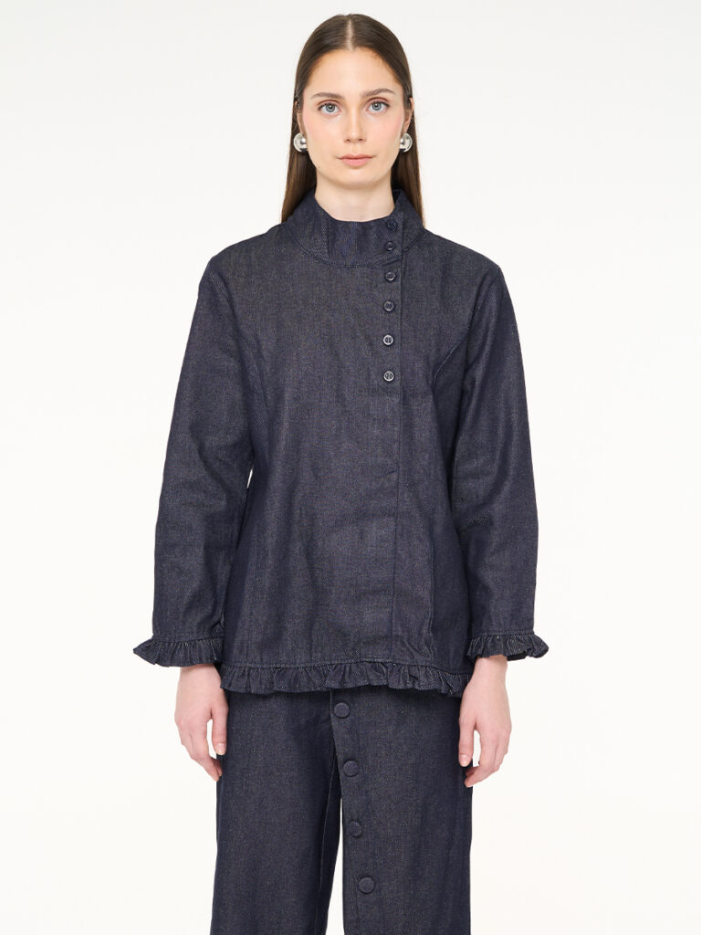 Solea Mandarin Longsleeve Top Denim