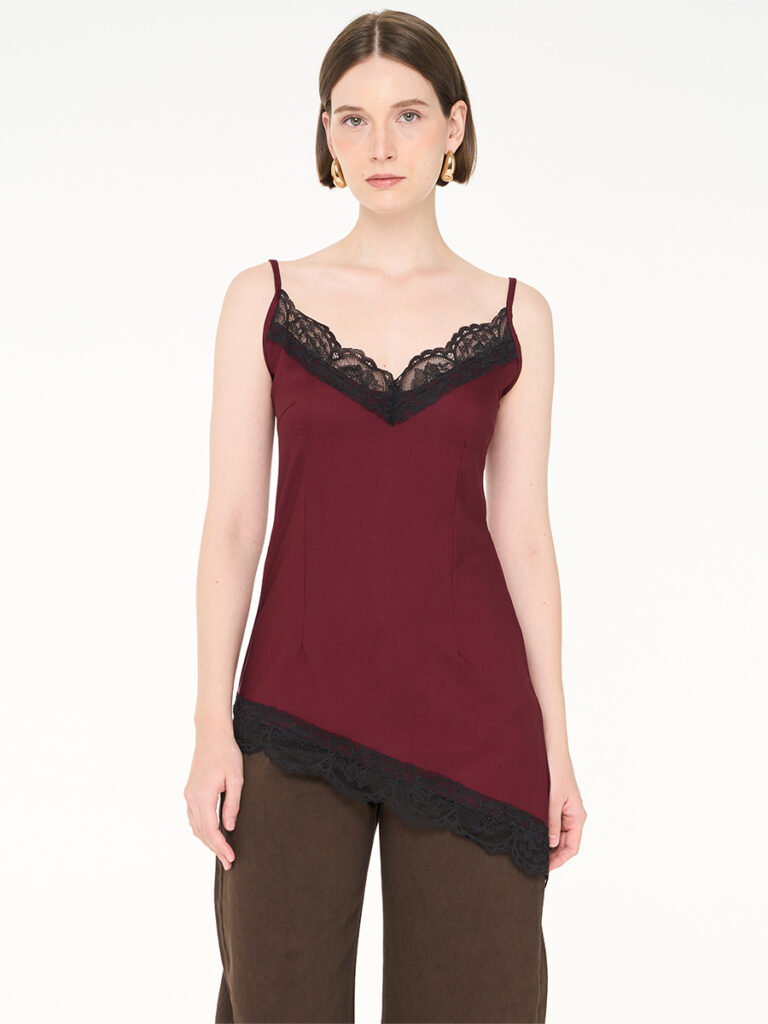 Sofi Lace Camisole Maroon