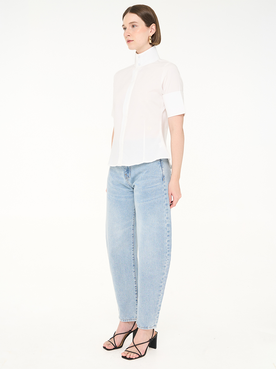 Nolan Cotton Shirt Broken White - Image 3