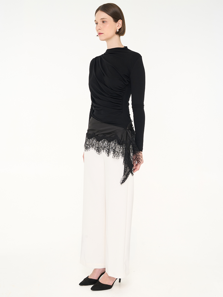 Lace Apron Black - Image 3