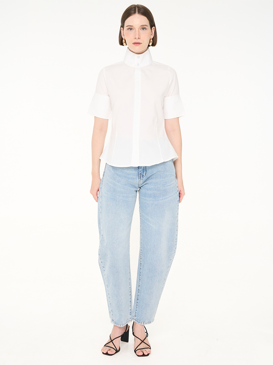 Nolan Cotton Shirt Broken White - Image 2