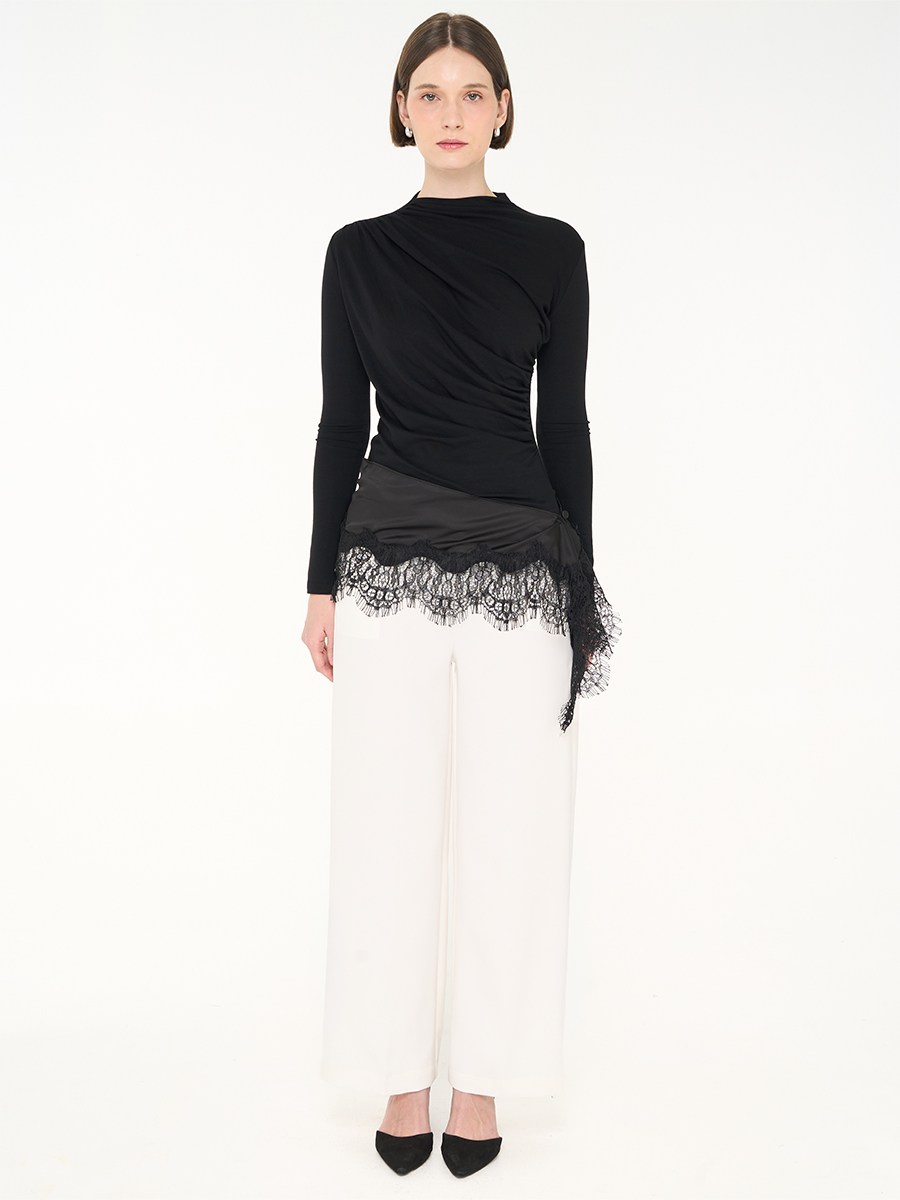 Lace Apron Black - Image 2