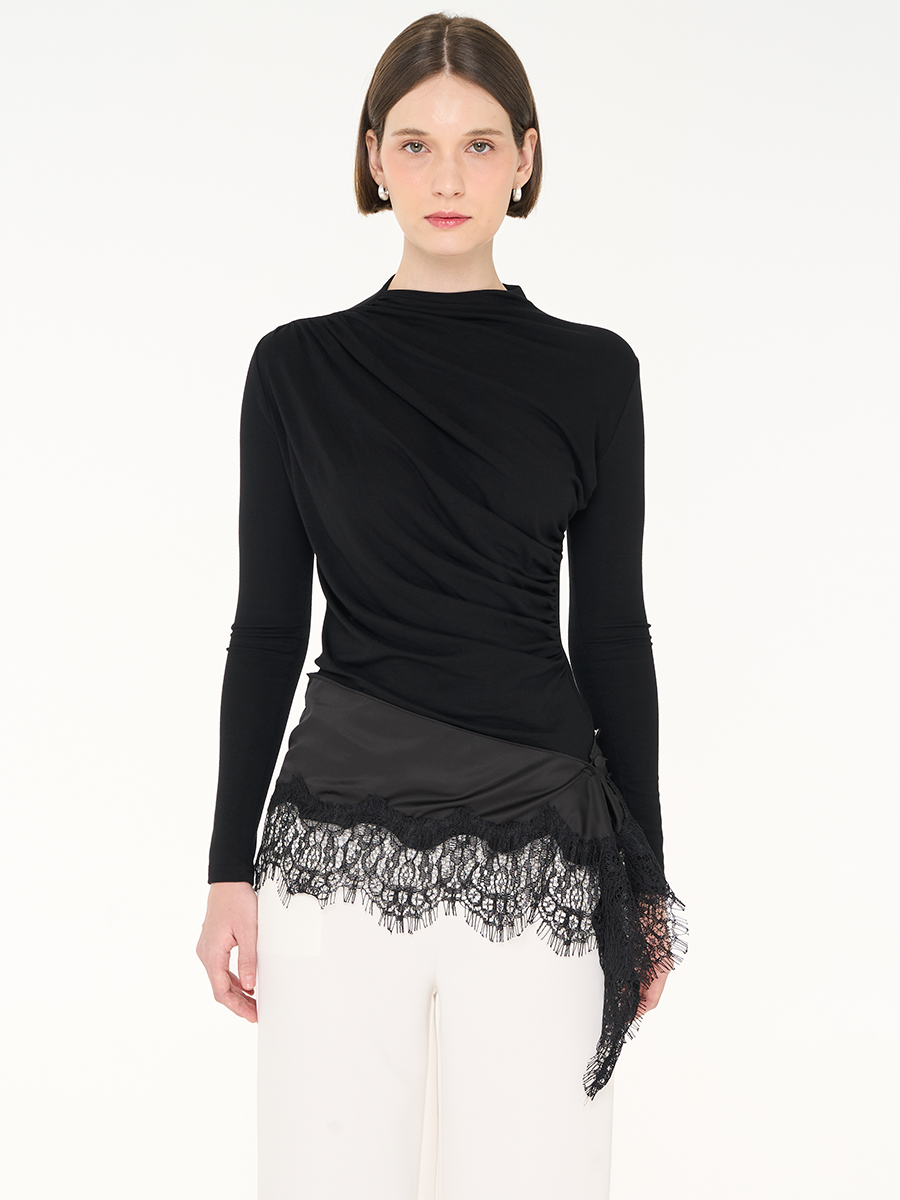 Lace Apron Black