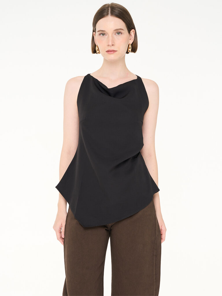 Maren Halter Drape Top Black