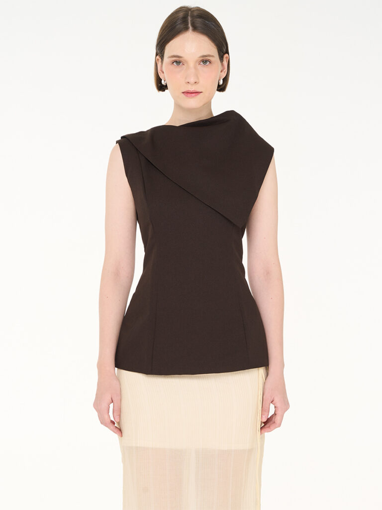 Bonnie Cape Sleeveless Coffee